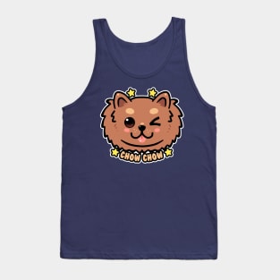 KAWAII Chow Chow Dog Face Tank Top